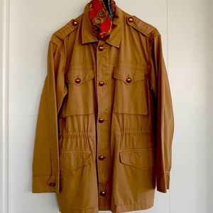 POLO RALPH LAUREN, 100% COTTON EMBROIDERED CLASSIC SAFARI JACKET